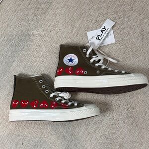 Comme des Garçons Play x
Converse Chuck Taylor Hi Top NWT, Size 8 Men / 10 Women